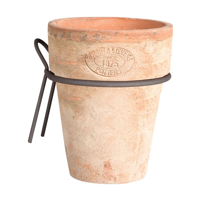 Ac-deco - Pot de fleurs long avec attache murale en terre cuite - Terracotta - l 12,8 x p 14,1 x h 14,4 cm - Livraison gratuite