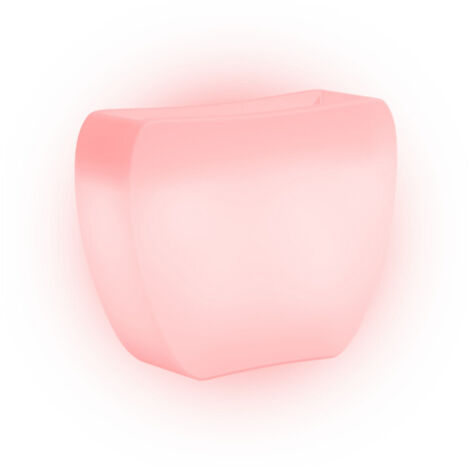 Pot de Fleurs lumineux angulaire en résine 57X31 CM H Led Rouge mod. Heart Led 50 Led Rouge
