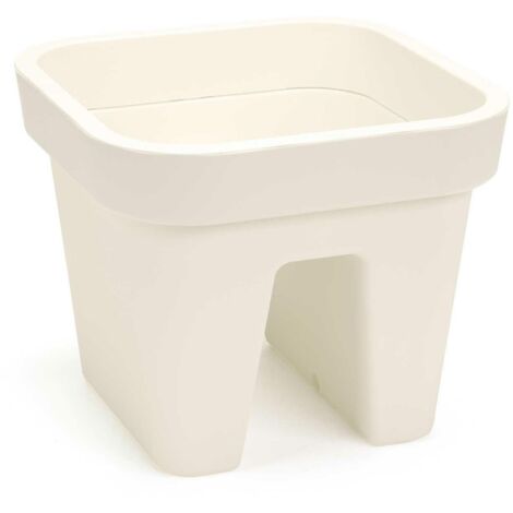 Pot de fleurs Lys pour balustrade, couleur crème, 29 cm