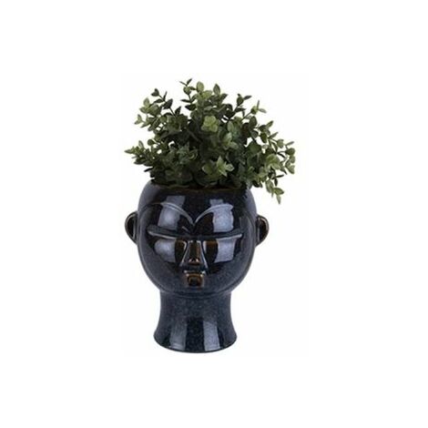 Pot de fleurs Mask rond par Present Time - Marron - Salle à manger / Salon - Marron