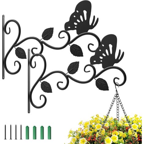 Pot de fleurs mural, [2 pièces] 30 cm, style vintage, pour jardin intérieur/extérieur