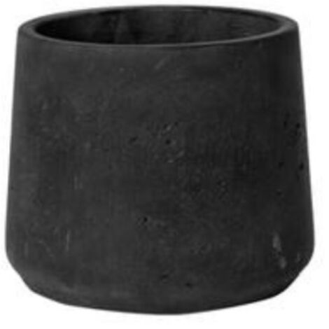 Pot de fleurs noir effet béton 20cm – Hauteur 20cm – Diamètre 19cm – Contenance 5L pour décoration intérieure et extérieure