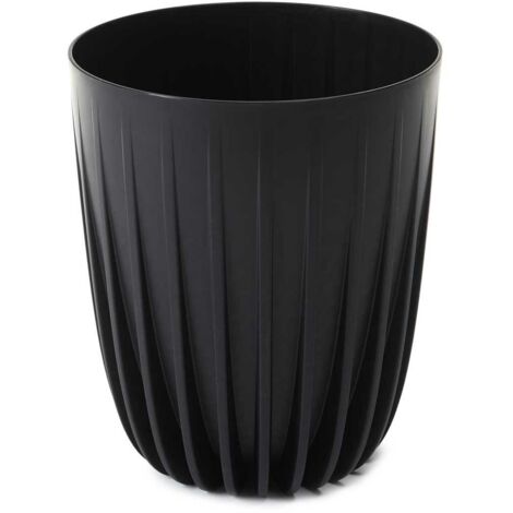 Pot de fleurs noir recyclé ECO décapé