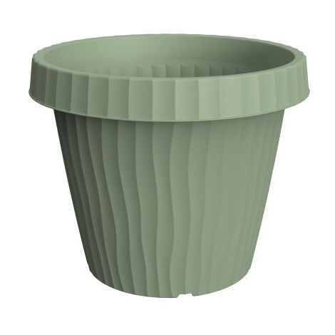 Pot de fleurs "Onda" en plastique - Vert sauge - 10L - Livraison gratuite