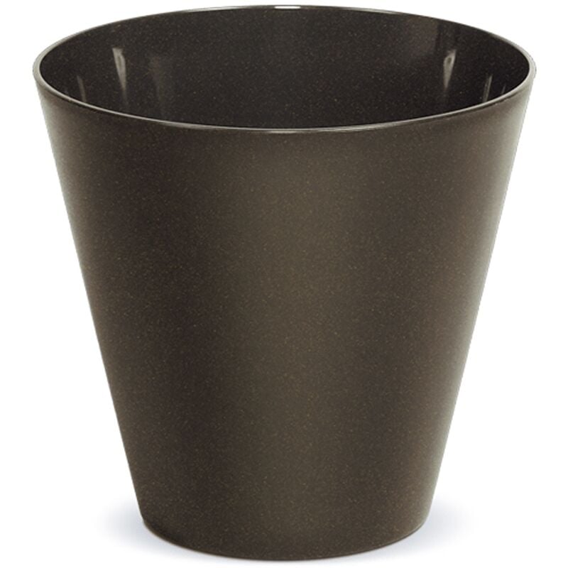 Prosperplast - Pot de fleurs rond 3,5 l tubus eco wood, 20x20x18,7 cm, Café - Café