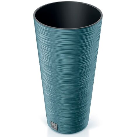 Pot de fleurs rond avec reserve d´eau 15 L bleu - FURU