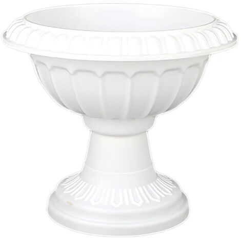 Pot de fleurs rond en miroir argenté