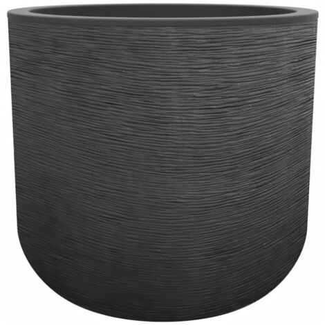 Pot de fleurs rond en plastique Graphit Up anthracite - Ø 50 cm - Eda