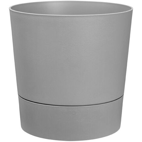 Pot de fleurs rond extérieur/intérieur Ø 35 cm Elho Aqua Care Greensense gris ciment - Gris