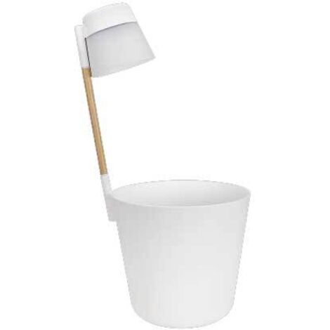 Pot de fleurs rond Flower Light Ø 27 x H.61 cm - Blanc