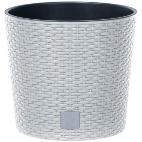Pot de fleurs rond Rato DRTUS300L avec insert  Blanc