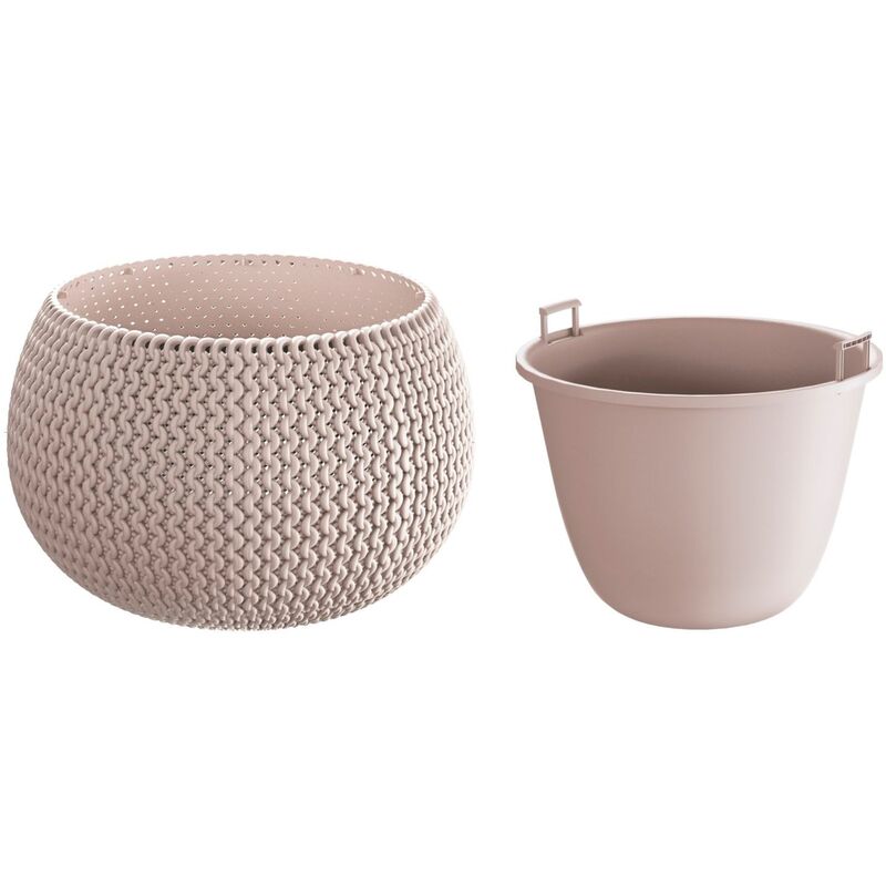 Prosperplast - Splofy Bowl pot rond en plastique avec réservoir Splofy Bowl en couleur mocca 18 (l) x 18 (l) x 13 (h) cm