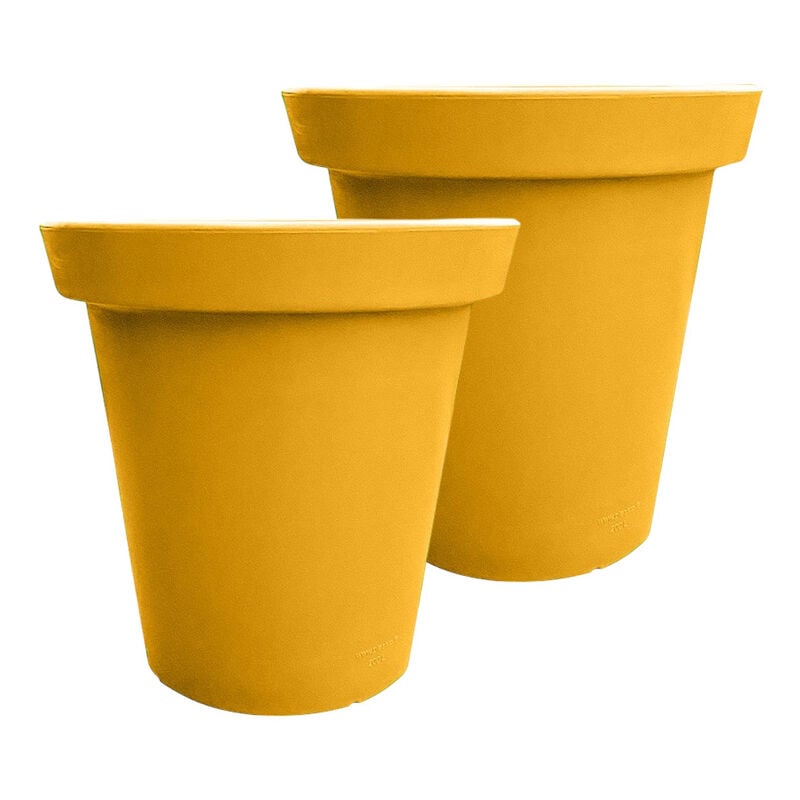 Pot de fleurs rond xxl delight 420l- lot de 2