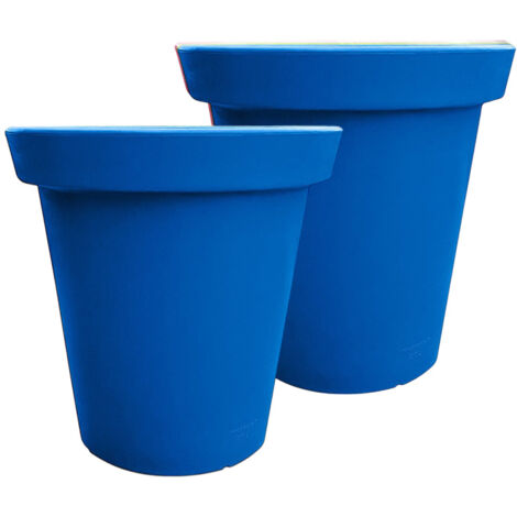 Pot de fleurs rond xxl delight 420l- lot de 2 - plast'up rotomoulage