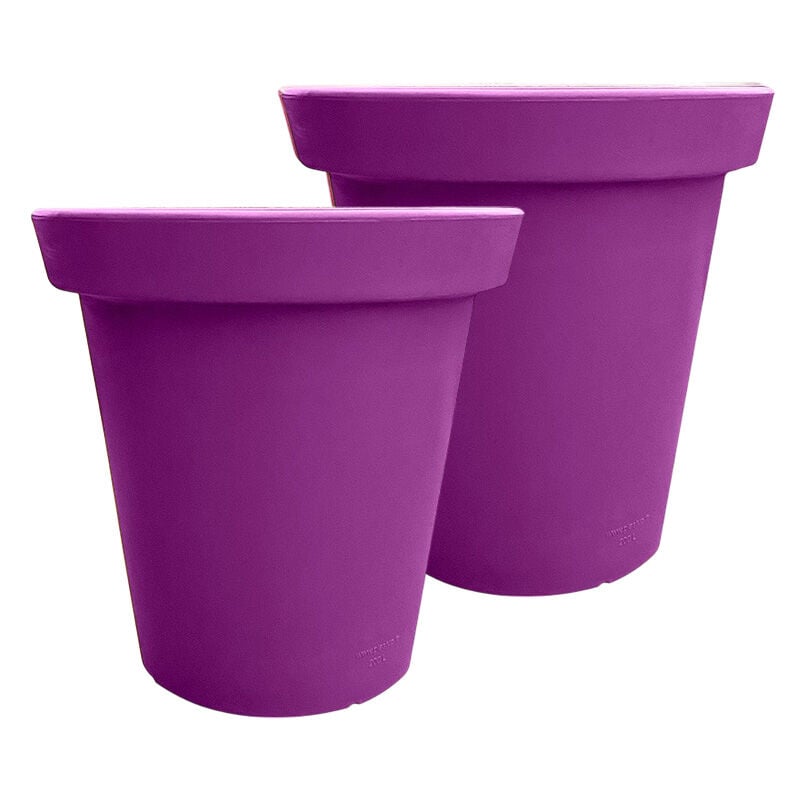 Pot de fleurs rond xxl delight 75l- lot de 2