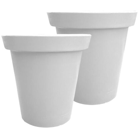 Pot de fleurs rond xxl delight 75l- lot de 2