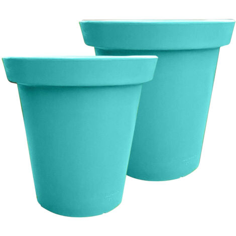 Pot de fleurs rond xxl delight 75l- lot de 2