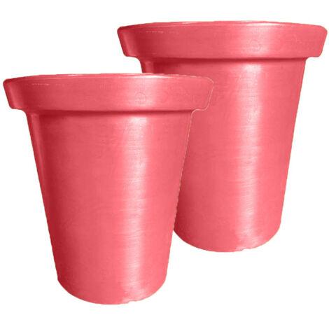 Pot de fleurs rond xxl delight 760l-lot de 2 - plast'up rotomoulage