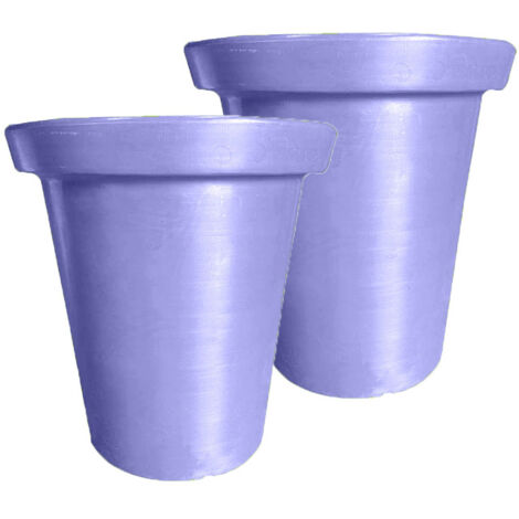 Pot de fleurs rond xxl delight 760l-lot de 2 - plast'up rotomoulage