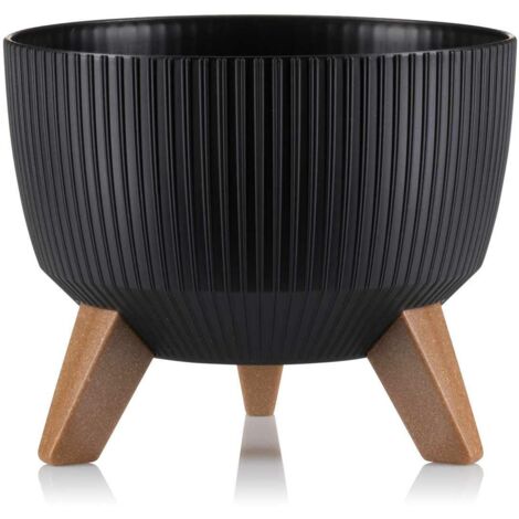 Pot de fleurs Rosa linea ECO noir 24xh15 cm
