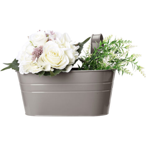 Pot de Fleurs - Set de 1 - Barrel Design Rustique pour Décorations Intérieures et Balcon