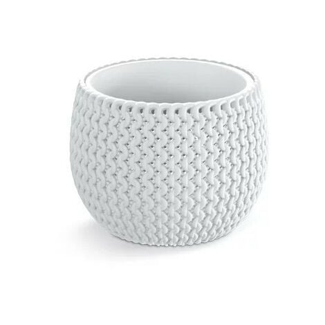 PROSPERPLAST Pot de fleurs Splofy Bowl 18 cm BLANC élégant et moderne