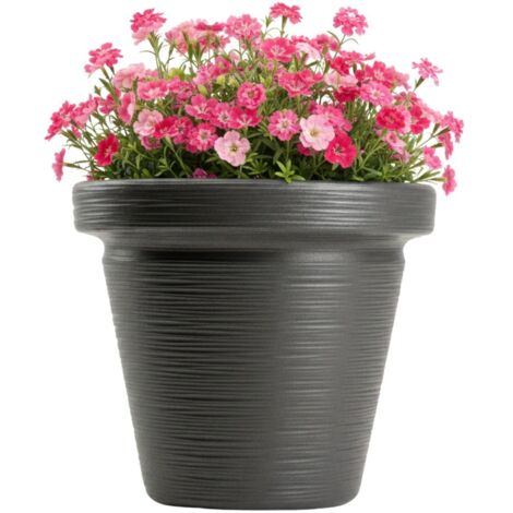 Pot de fleurs Stria Riflo anthracite h33,9 x 39 cm