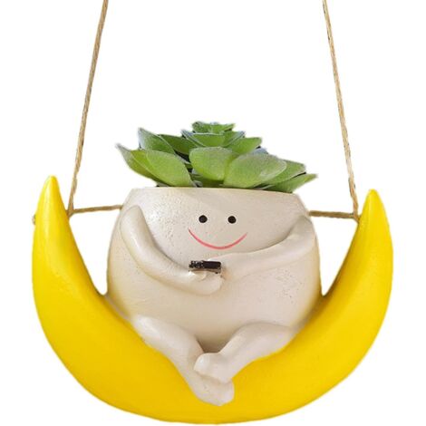 Pot de fleurs suspendu avec visage balançoire - visage oscillant - en