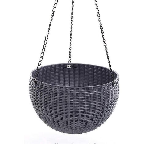 Pot de fleurs suspendu, jardinière suspendue en résine, pour plantes d'intérieur ou d'extérieur.