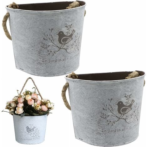 Kazai. Pots de Fleurs Muraux -Ellie-, Pots de Fleurs Suspendus en  Céramique 3 pièces, Décoration Murale pour Intérieur, Balcon et Jardin