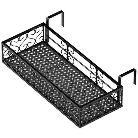 Pot de fleurs suspendu pour balcon, support de rambarde -