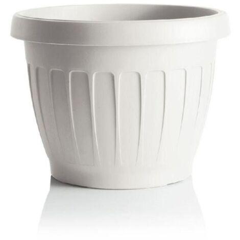 Pot de fleurs - TERRA - D 30 cm - Blanc - Livraison gratuite