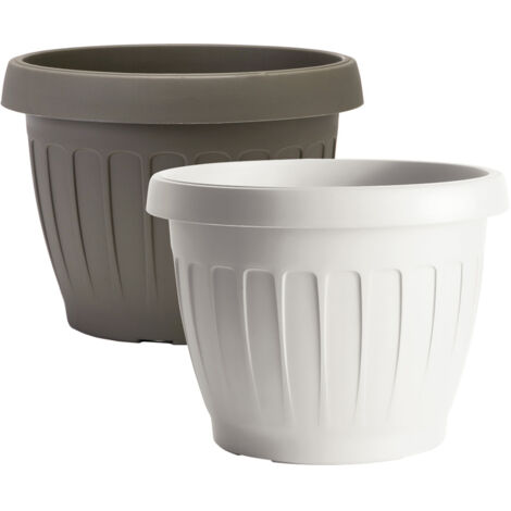 Pot de fleurs - TERRA - D 35 cm - Cappuccino - Livraison gratuite