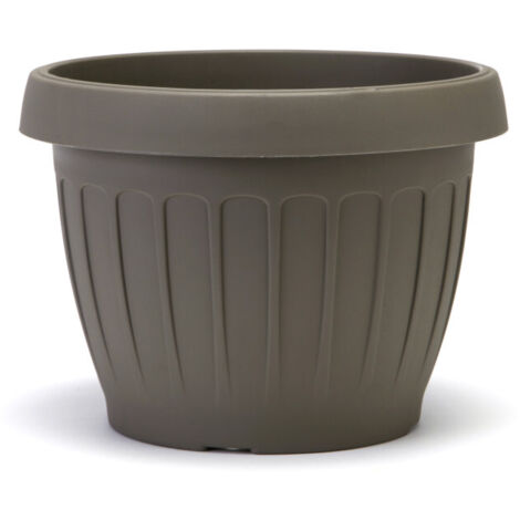 Pot de fleurs "Terra" en plastique - Gris - 9.5L - Livraison gratuite