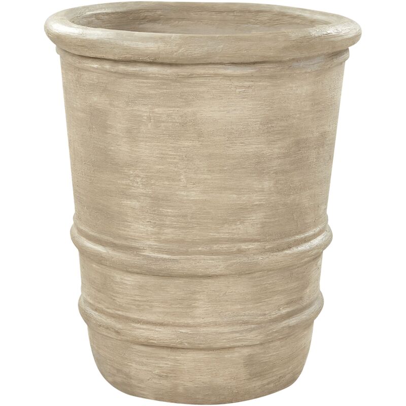 Pot de Fleurs Traditionnel en Terre Cuite 43 cm pour l'Extérieur et Intérieur Beige Lilium