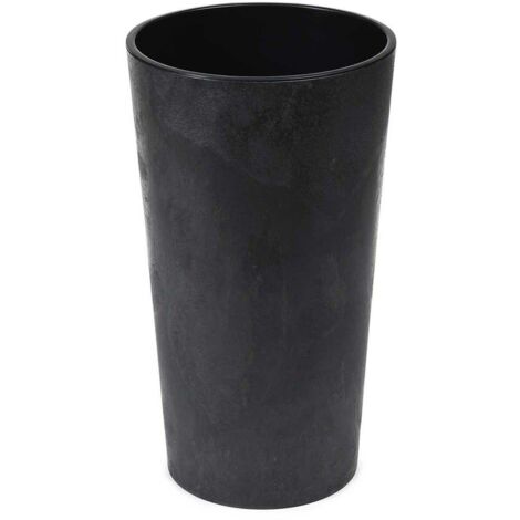 Pot de fleurs Urbanika en béton noir h57x30 cm