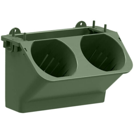 Pot de fleurs vert foncé suspendu au mur pour jardin vertical