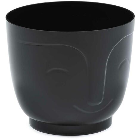Pot de fleurs Zoe noir h14,3 x 16,5 cm