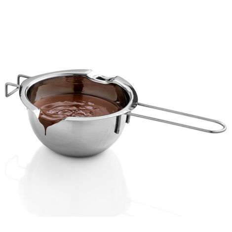 Pot de fusion bol de fusion de bain-marie bol de fusion de chocolat bol de fusion en acier inoxydable avec poignée outil de cuisson chauffant - argent