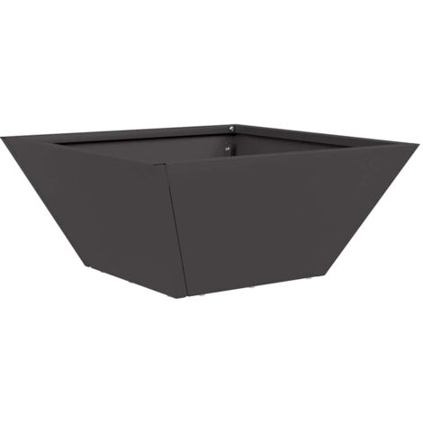 Pot de jardin，Jardinière en forme de bol Noir 35 x 35 x 15 cm Acier CFW13314