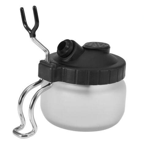 Pot de Nettoyage pour Aérographe avec Support, Bouteille de Peinture, Aiguille, Buse et Pinceaux de Nettoyage