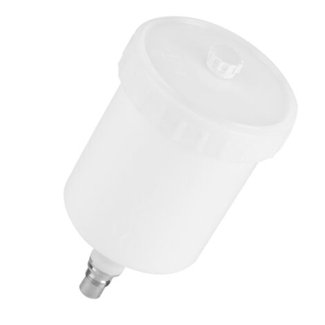 Pot de peinture à gravité aérienne pour pistolet de pulvérisation, Modèle 600ml blanc, Connexion à thread externe, Unité incluse