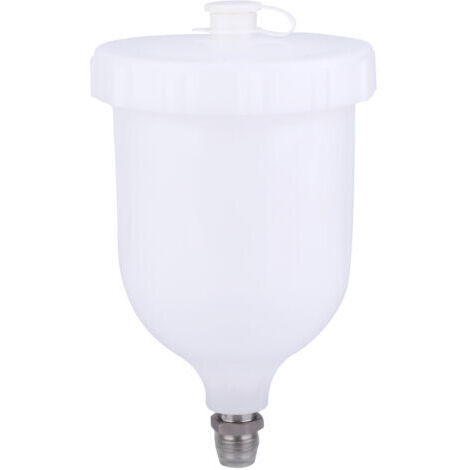 Pot de Peinture en Plastique de 600 ML à Haute dureté, Pot de Pistolet à Peinture de Grande capacité avec Connecteur fileté pour D-evilbiss/T-EKNA Pro Pri FLG, Blanc