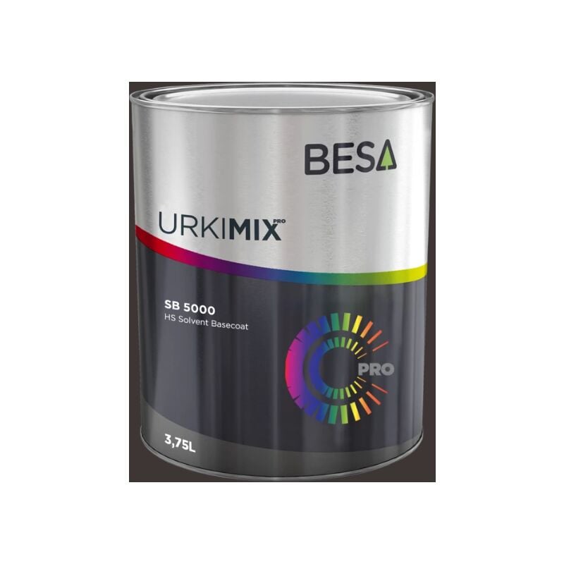 Besa - Pot de peinture Polyuréthane / bi composant Brun Gris ral 8019 Satin - 1000 ml