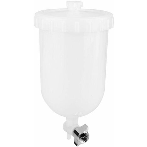 Pot de Pistolet Pulvérisateur, Pot de Remplacement Tasse de Pistolet Pulvérisateur de Peinture en Plastique avec Alimentation Latérale en Plastique de 400 Ml Pour Pistolet Pulvérisateur