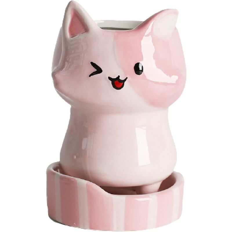 Coucou - Pot de Plante Succulente Dessin Animé Pot de Fleur en Céramique Succulente Pot Mignon Hérisson Lapin Chiot Petit Animal Pot de Fleur Chambre