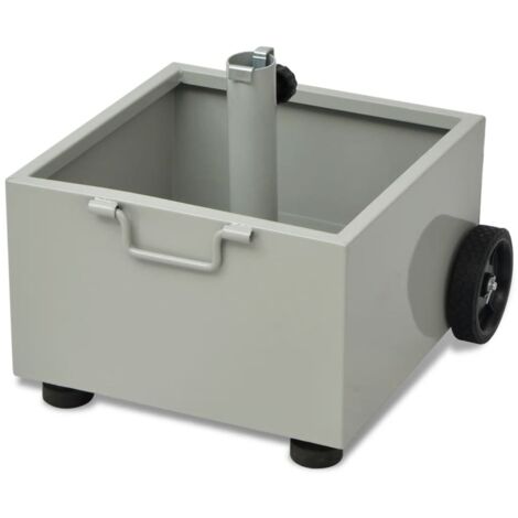 vidaXL Pot de Plantes et Support de Parasol d'Extérieur 2-en-1 Socle de Parasol Base de Parasol Jardinière Bac à Fleurs Jardin Multicolore