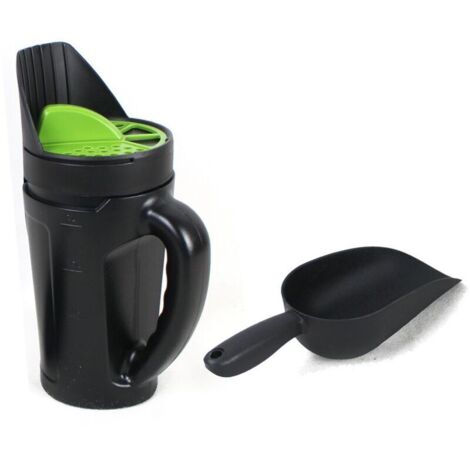 Pot de semis salière multifonction pour semis de jardin, pelouse, légumes, semis, neige, sel, usage extérieur, épandeur de sel avec pelle