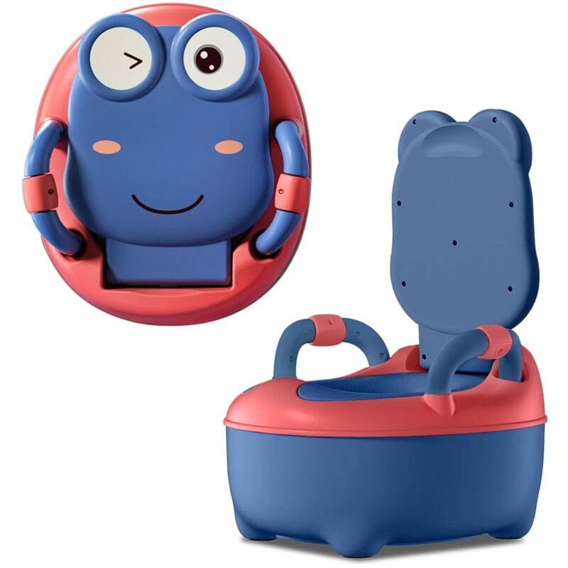 Naizy - Pot de toilette pour bébé de 48 cm de haut en polypropylène + pu avec récipient amovible - Forme normale - Bleu