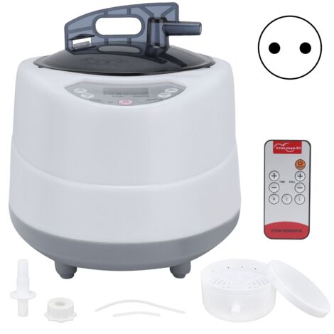 Pot de vapeur portable pour sauna,2.0L 1000W Sueur Spa Vapeur Pot pour Corps DetoxEU Plug AC 220-240V